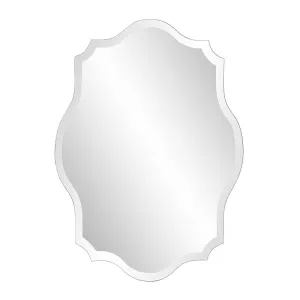 Minimalist Wall Mirror With Scalloped Corners And Curved Edges | 24"x32"