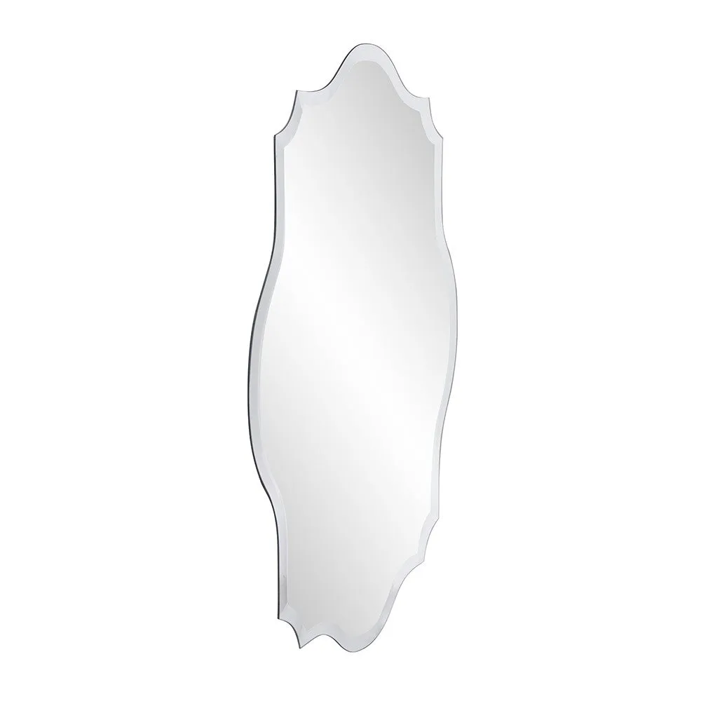 Minimalist Wall Mirror With Scalloped Corners And Curved Edges | 24"x32"