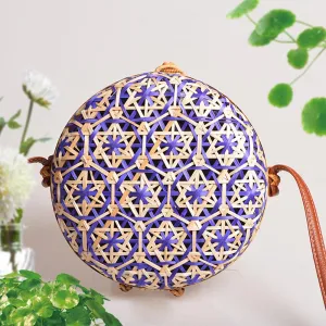 Natural Handmade Rattan Round Handbag