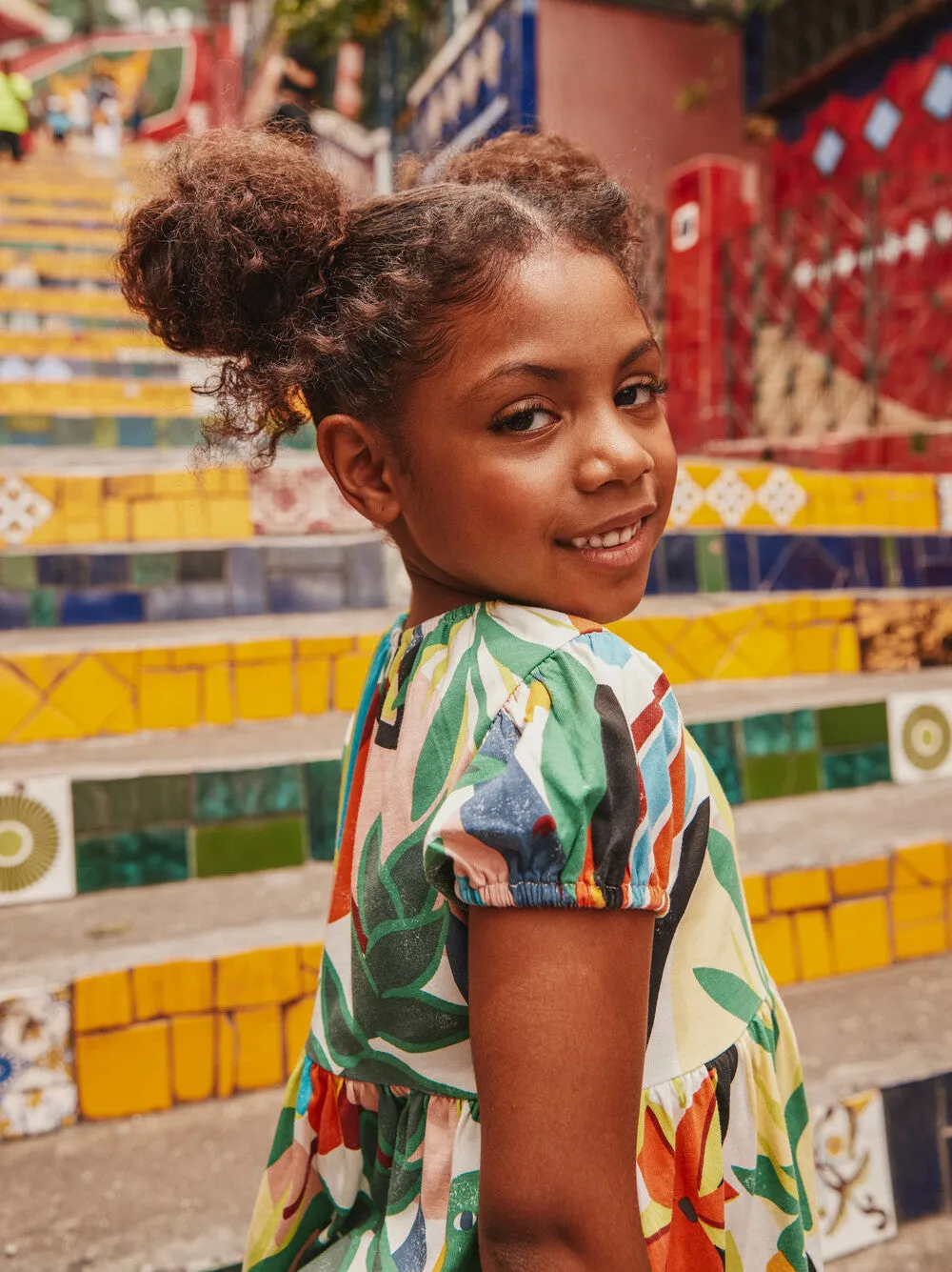 Parakeet Tropicalia Puff Sleeve Dress