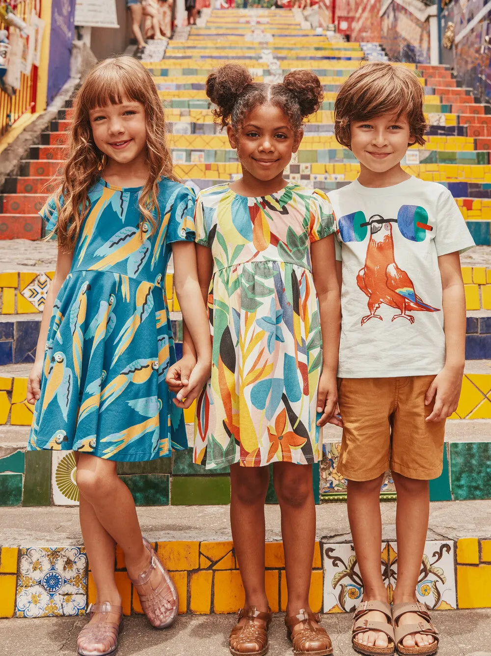 Parakeet Tropicalia Puff Sleeve Dress