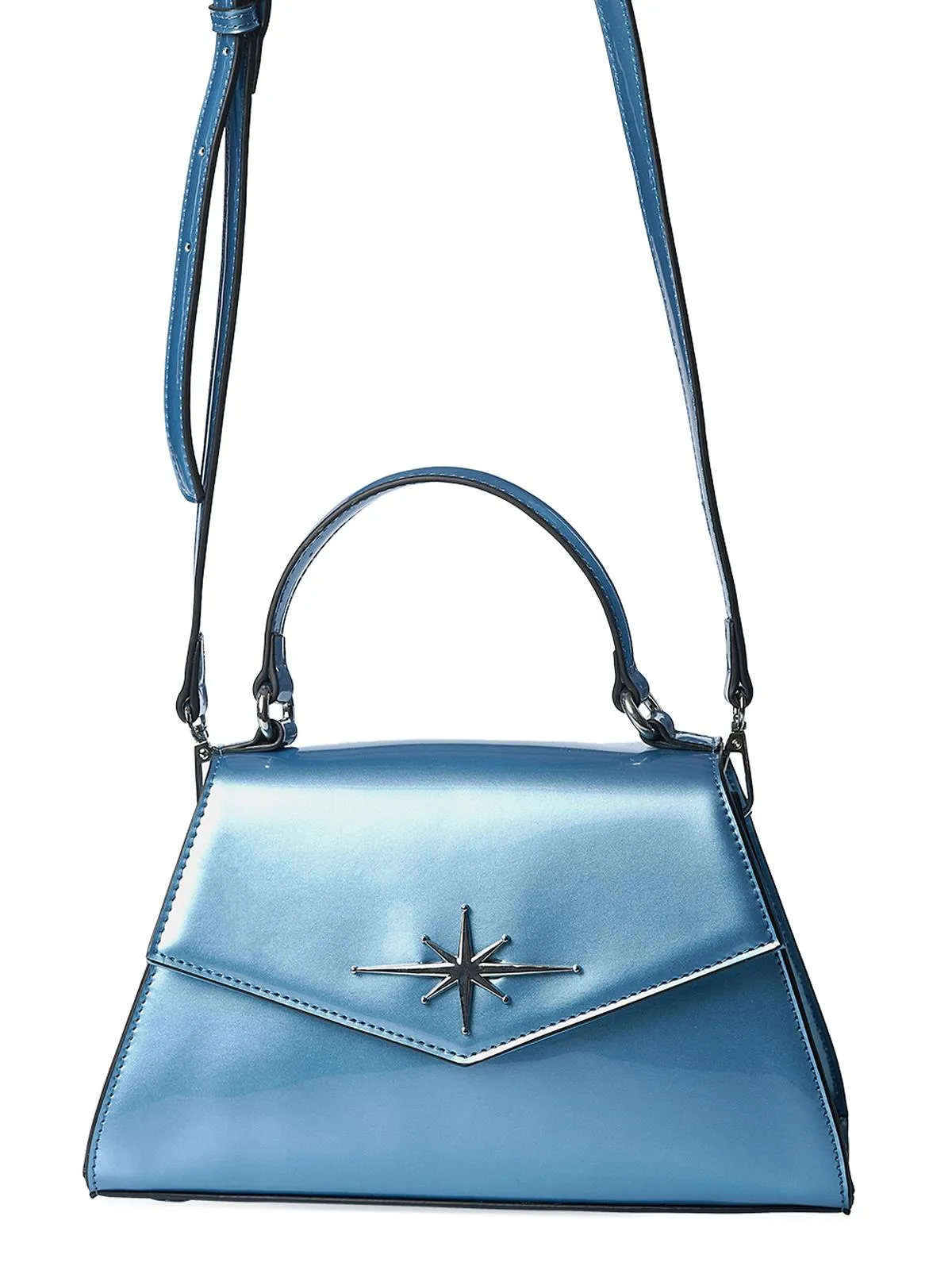 Rockabilly 1950s Vintage Style Blue Star Handbag