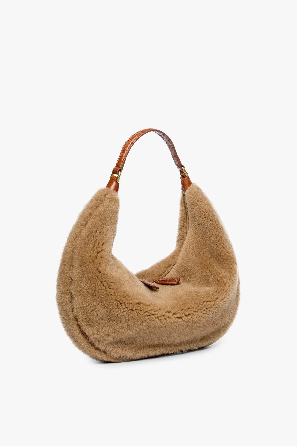 SASHA SHEARLING BAG | NATURAL TAN