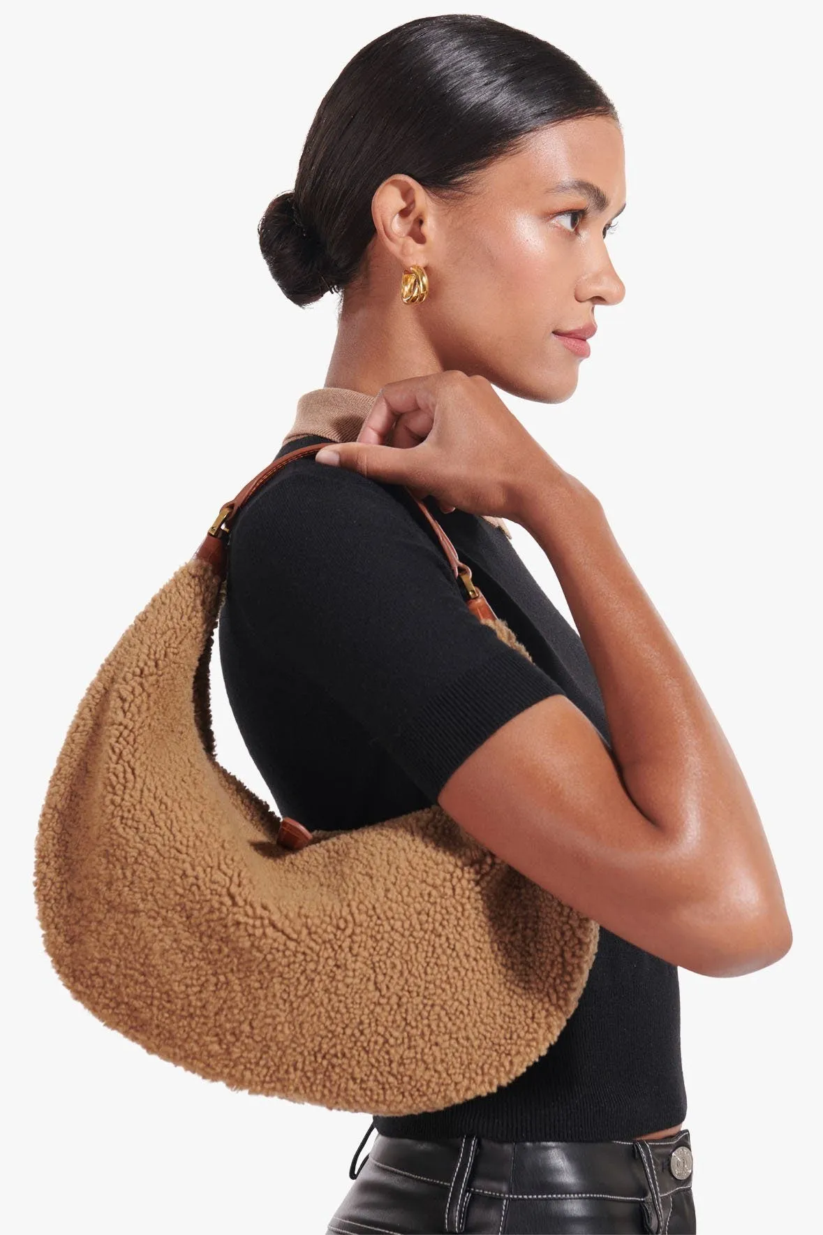 SASHA SHEARLING BAG | NATURAL TAN