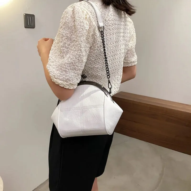 Shell Shape Shoulder Crossbody Handbags with Chain Strap