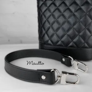 Short Shoulder Leather Strap - 20 inch Length, 1 inch (25mm) Wide - Choose Silver-tone Connector Style - Modern Colors Collection