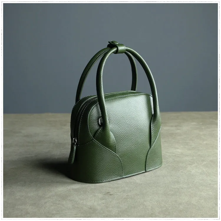 Small Womens Dark Gray Leather Handbag Purse Leather Classic Gray Shoulder Bag Handbag Purse for Ladies