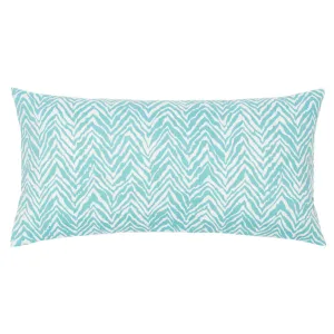 The Turquoise Zebra Chevron Throw Pillow