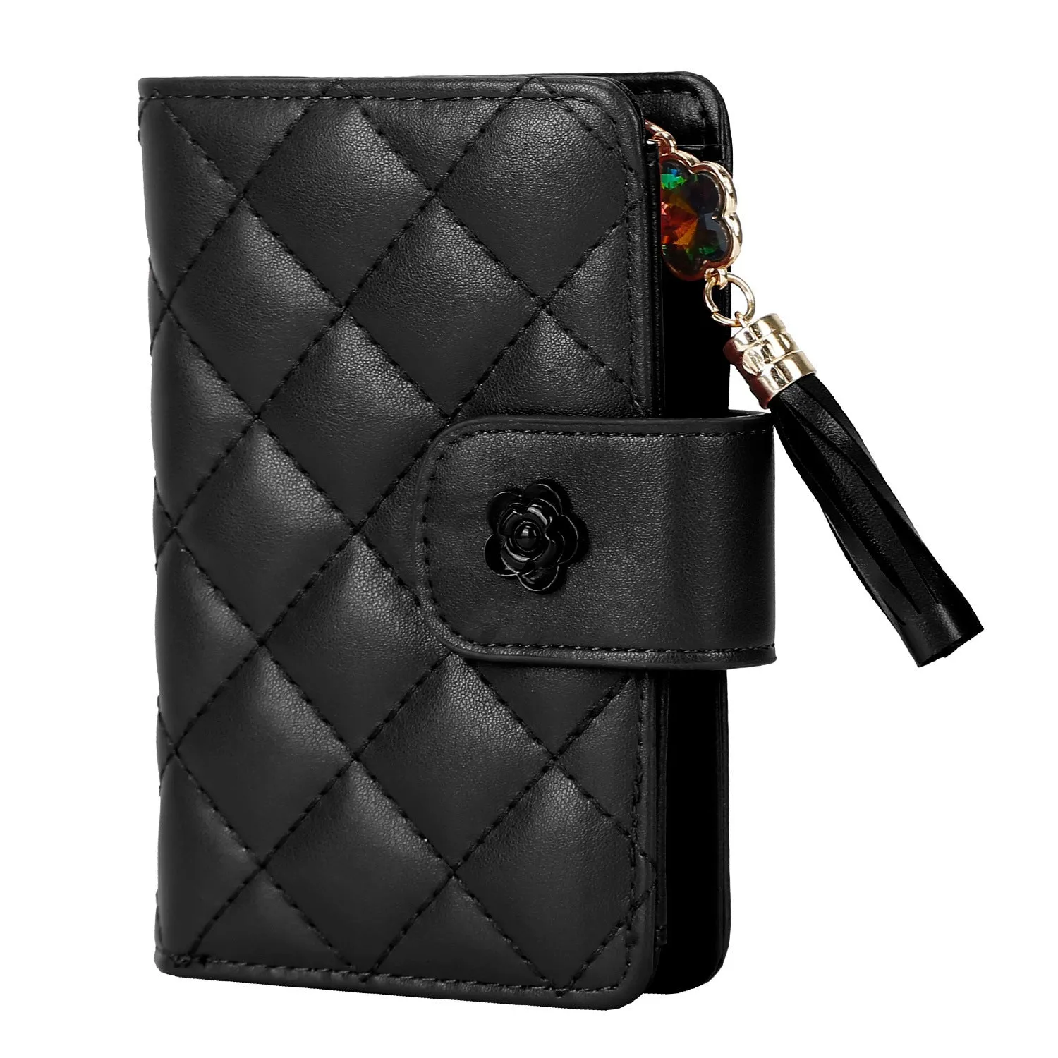 Women Wallet PU Leather Lady Clutch Case Credit Card Holder ID Card Window Coin Purse w/ Tassel For Girls